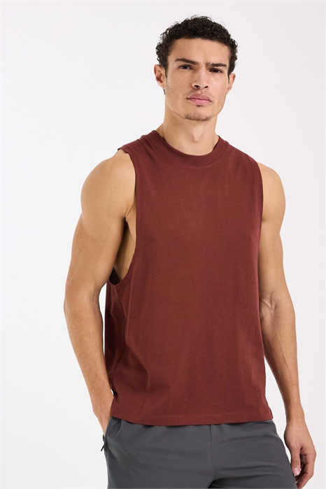 Тренировочная майка Icon из хлопка с заниженными проймами и технологией быстрого высыхания артикул 153403236