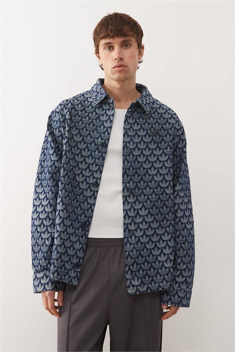 Джинсовая рубашка с монограммой артикул 154895853