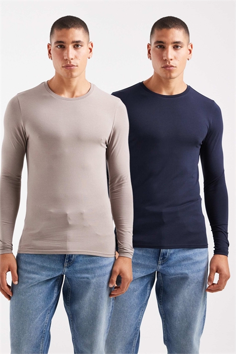 Набор из 2 футболок с длинным рукавом Essentials артикул 148889955