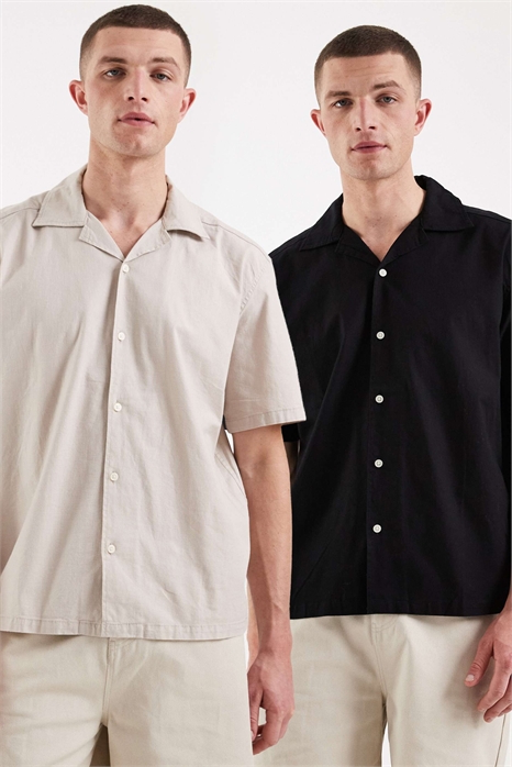 Набор из 2 рубашек с воротником-ревер из ткани с высоким содержанием хлопка артикул 153808052