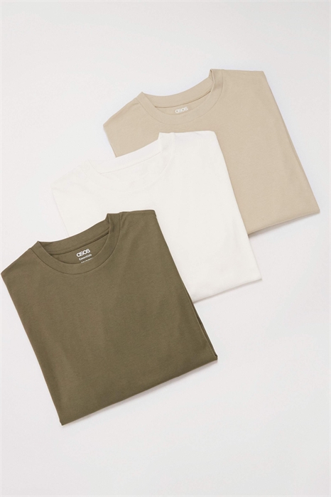 Набор из 3-х футболок с длинным рукавом свободного кроя артикул 151052478