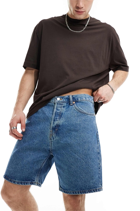 Джинсовые шорты свободного кроя артикул 134161503