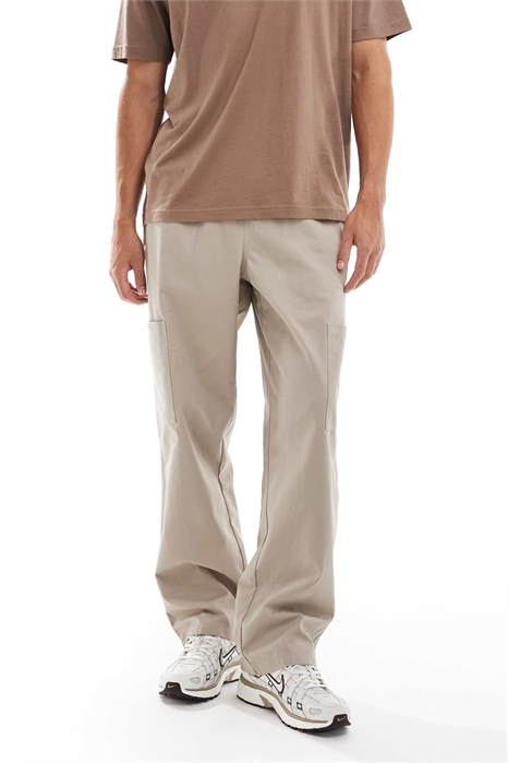 Широкие брюки-карго с эластичным поясом артикул 148699339