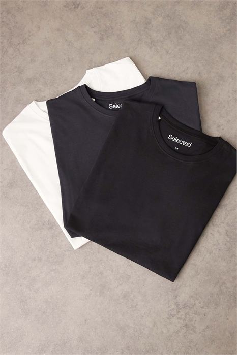 Набор из 3 футболок из 100% хлопка, классический крой артикул 153409455