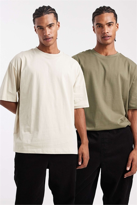 Набор из 2-х футболок свободного кроя Essentials артикул 149520698
