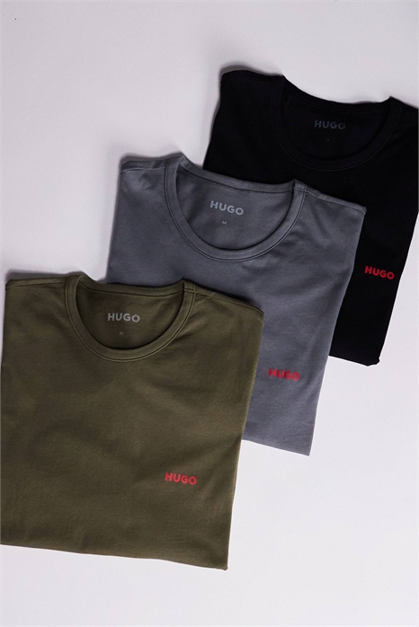 Набор из 3-х футболок с длинным рукавом и логотипом для отдыха артикул 148447949