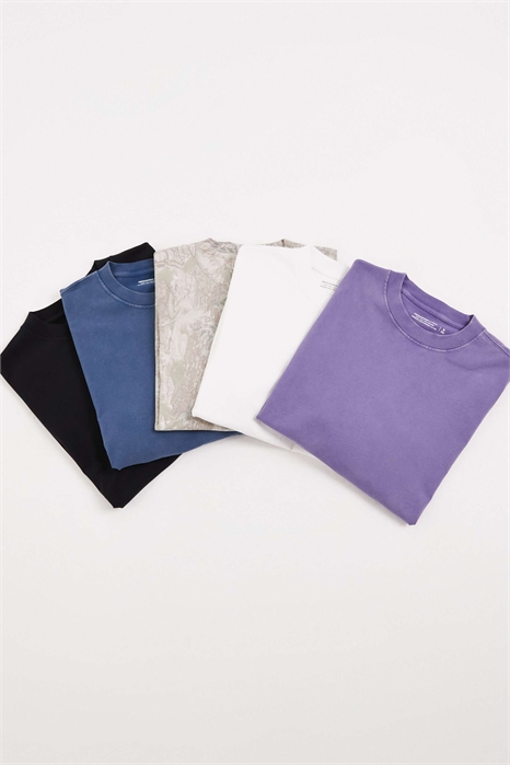 Набор из 5 футболок премиум-класса из плотной ткани артикул 155651329