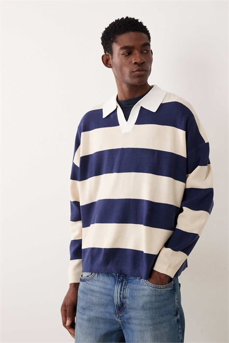 Полурубашка из трикотажа с вырезом и свободным кроем артикул 149427388