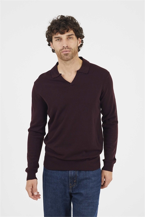 Поло с воротником-трофеем из трикотажа артикул 154985527