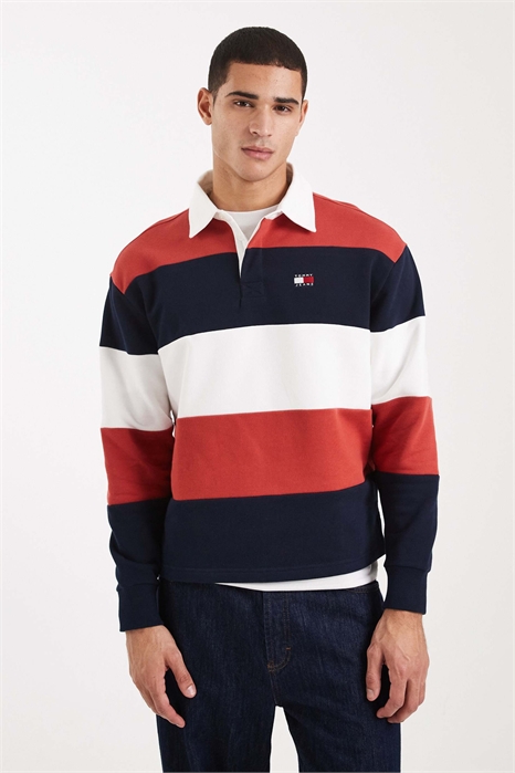Свитер в стиле регби с логотипом в виде полосатого флага артикул 151338442