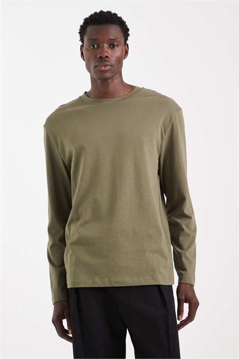 Толстовка из плотной ткани с длинными рукавами артикул 149385764