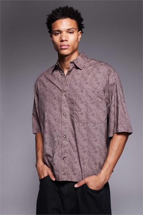 Рубашка свободного кроя из поплина артикул 149137180