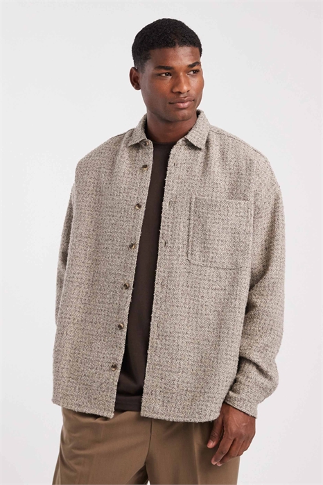 Рубашка из букле с объемным кроем артикул 147329284