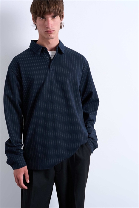 Поло с пуговицами и полосками артикул 149141164