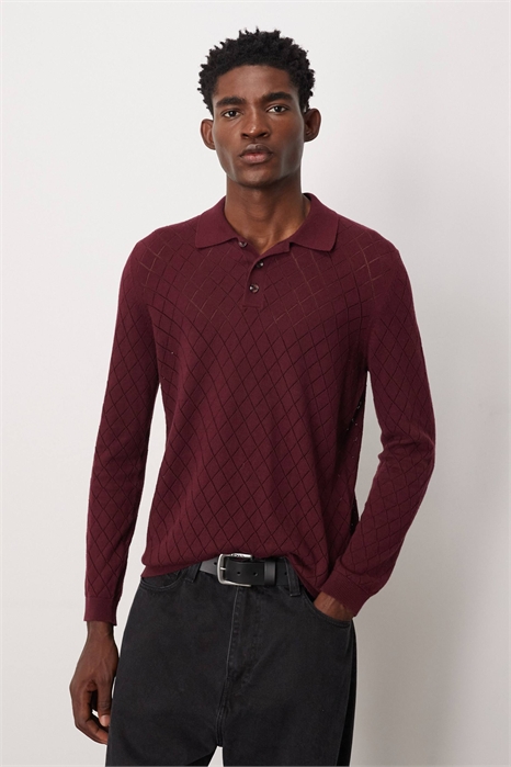 Поло с узором из трикотажа «пойнтелл» артикул 147472185