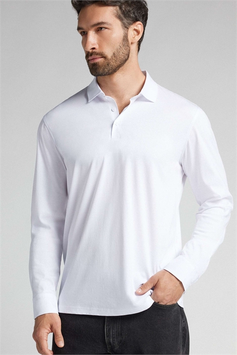 Поло из мерсеризованного хлопка премиум-класса артикул 154060653