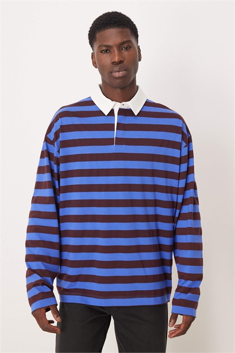 Полурубашка для регби из плотной ткани с длинными рукавами и увеличенным размером артикул 148999681