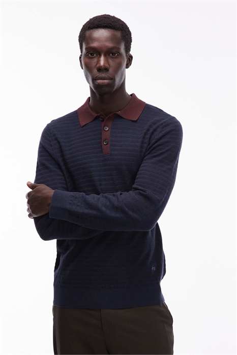 Свитшот-поло с длинным рукавом от Paul Smith артикул 150265321