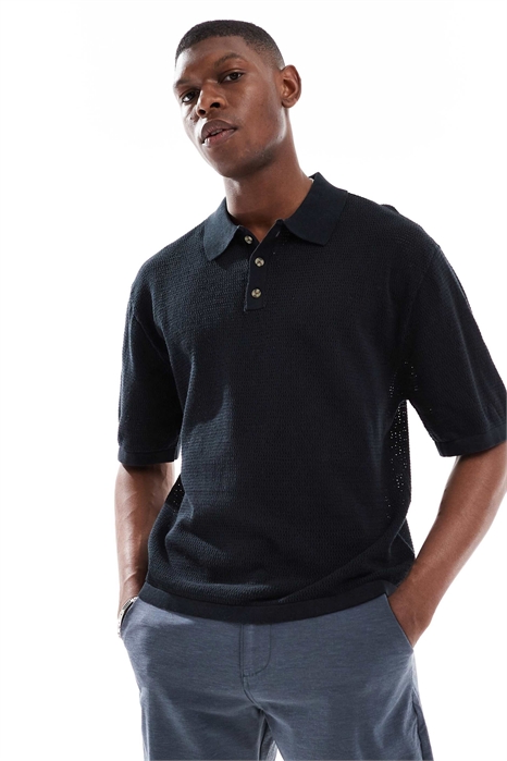 Трикотажное поло с короткими рукавами артикул 148415234
