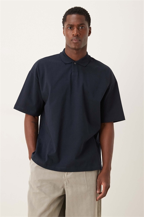 Поло большого размера из плотной ткани артикул 151671747