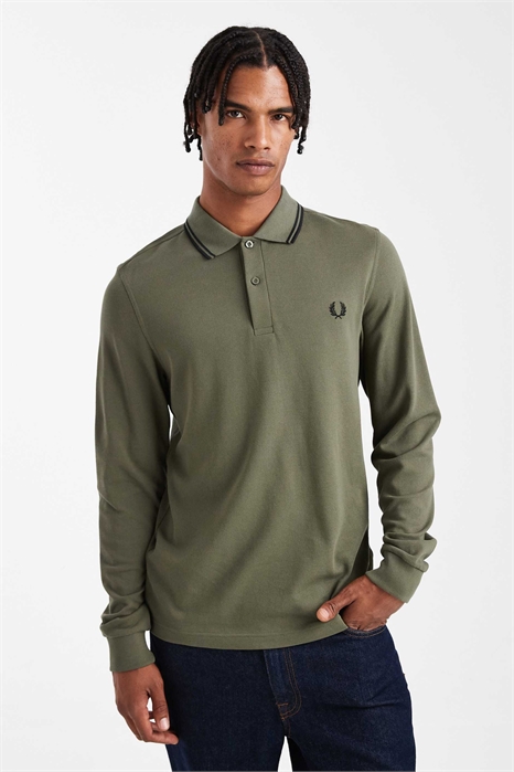 Поло с длинными рукавами и вставками артикул 150203232