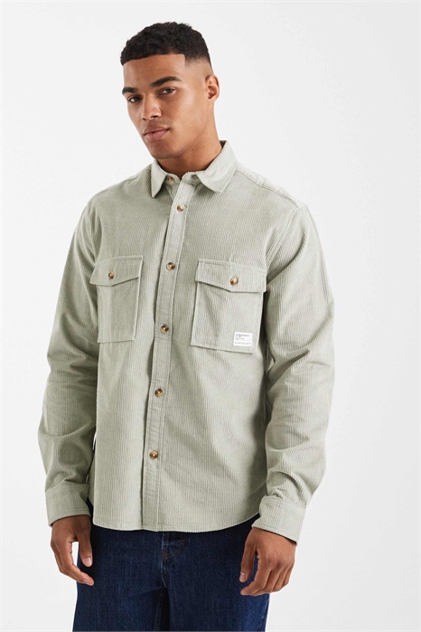 Рубашка из шнура с нашивкой в стиле рабочей одежды артикул 150367803