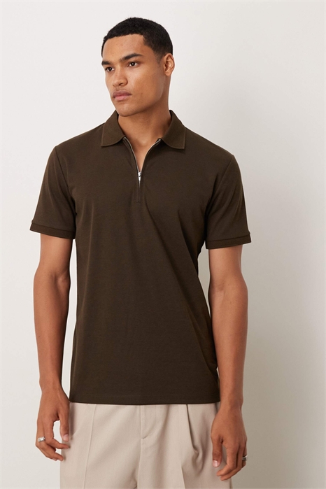 Полузастегивающаяся рубашка-поло артикул 147380414