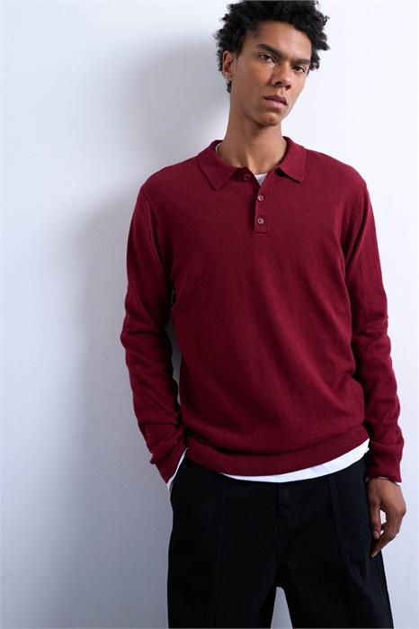 Классическая трикотажная рубашка-поло на пуговицах артикул 142400326