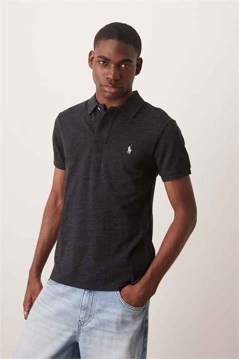 Поло с логотипом, приталенный крой, из пике артикул 144906816