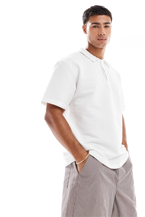 Текстурированная рубашка-поло свободного кроя артикул 142324884