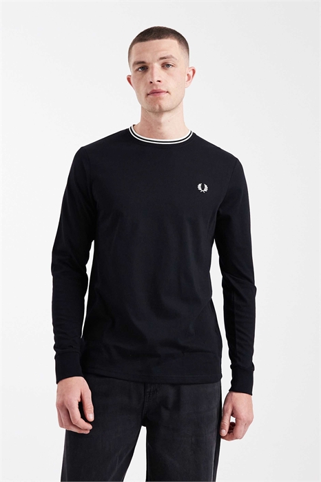 Футболка с длинным рукавом и логотипом с двойной окантовкой артикул 154716205