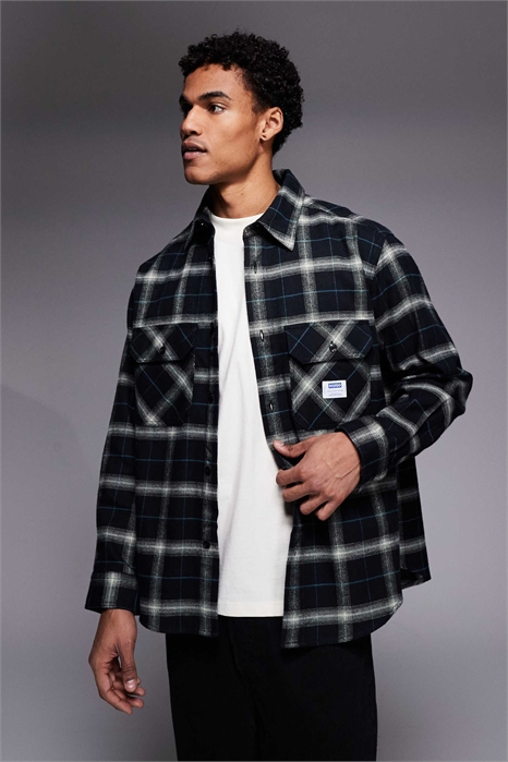 Рубашка в клетку Ebolt свободного кроя артикул 153594479