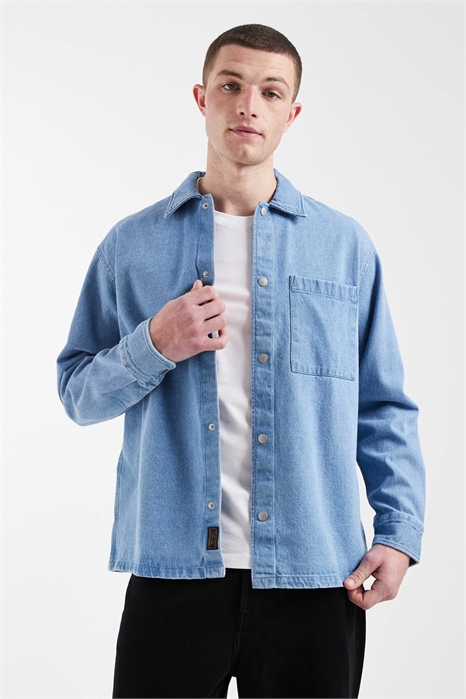 Джинсовая рубашка артикул 153575932