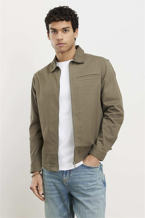 Рубашка свободного кроя с закругленным низом и молнией артикул 156044283