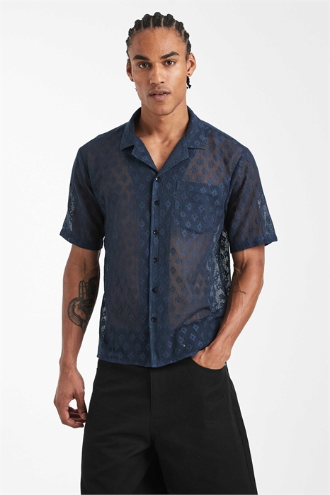 Пляжная рубашка с вышивкой, связанная крючком артикул 152630717