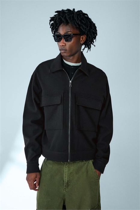 Прямокутная фланелевая рубашка на молнии артикул 155657351