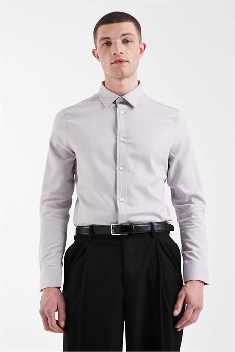 Рубашка с текстурированной поверхностью, облегающего кроя, легко гладится артикул 149080161