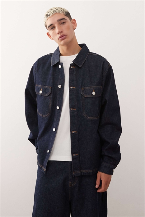 Рубашка из джинсовой ткани в западном стиле co-ord артикул 150363143