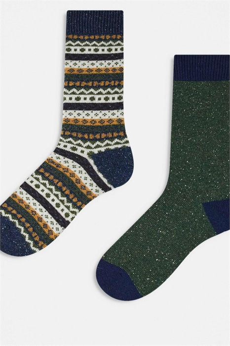 Набор из 2 пар носков с узором «Фэйр-Айл» артикул 150037778