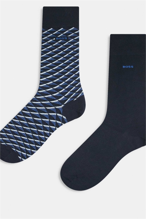 Набор из 2 пар клетчатых носков BOSS Bodywear артикул 154242887