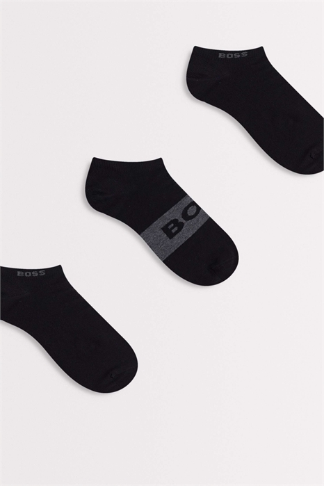 Набор из 3 пар носочков до щиколотки с логотипом BOSS Bodywear артикул 154242850