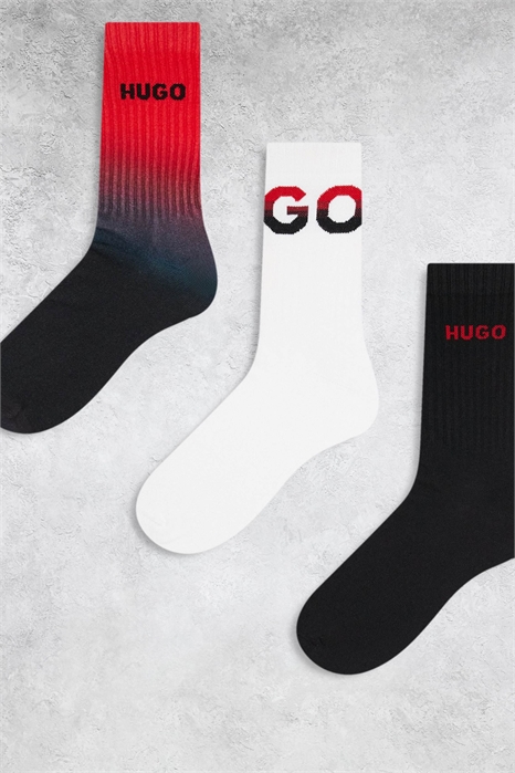 Набор из 3 пар носков с низким голенищем Hugo Bodywear артикул 153992147