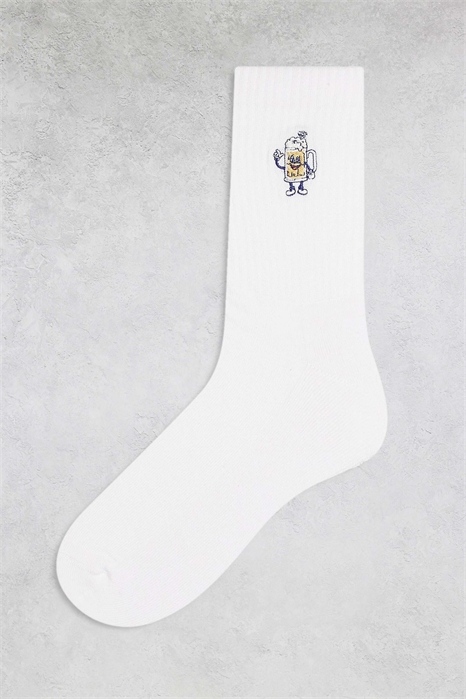 Носки с вышивкой в виде пива артикул 153981912