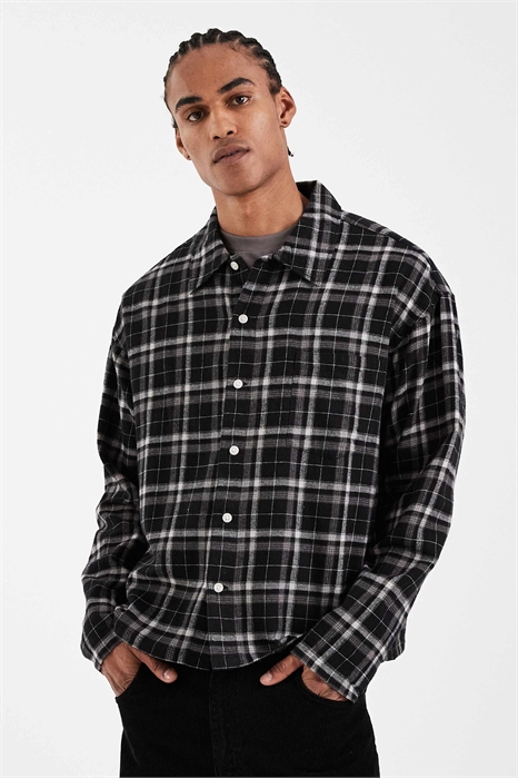 Рубашка прямого кроя с длинными рукавами артикул 151185713