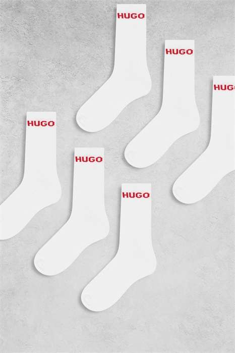 HUGO Bodywear: набор из 6 пар носков с ребристой текстурой и логотипом артикул 136673382