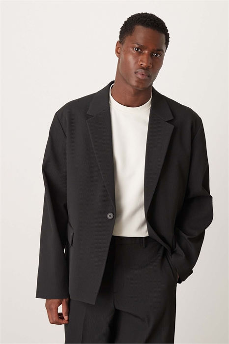 Костюмный пиджак прямого кроя из рибана артикул 148608754