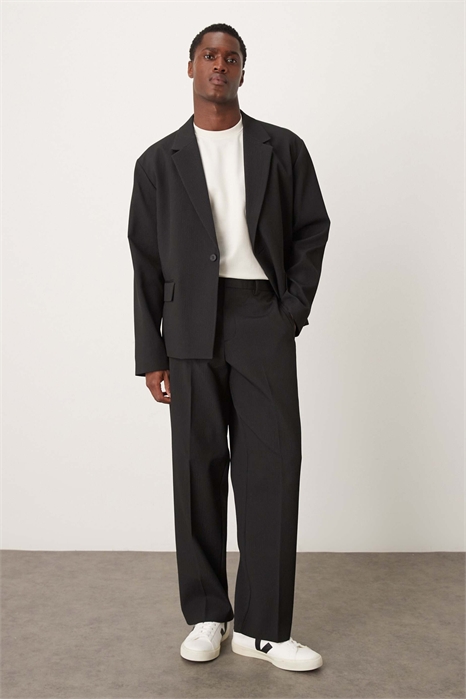 Брюки из рибана широкого кроя артикул 148608564