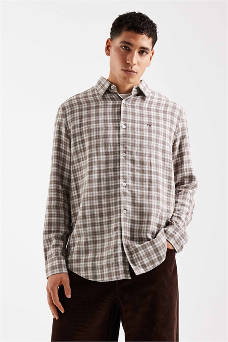 Рубашка из смешанного льна артикул 154147655