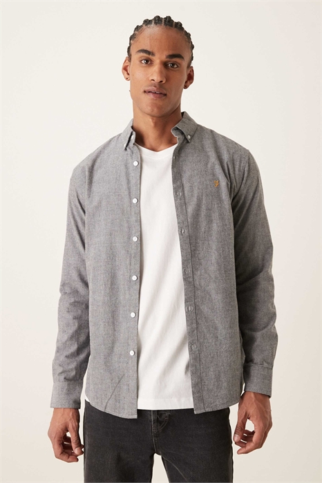 Рубашка Steen с длинным рукавом и логотипом в стиле кэжуал артикул 154833211