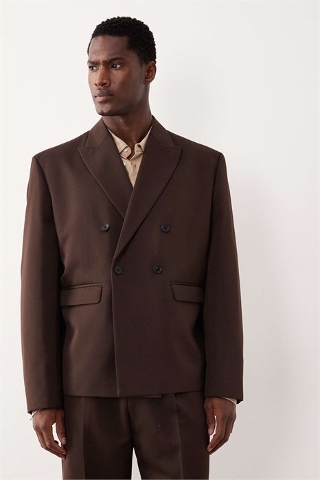 Короткая двубортная пиджак артикул 147403977